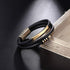 Lederarmband Herren Gold uniqal